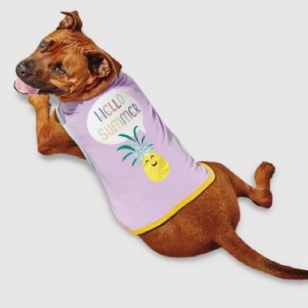 Sun Squad Hello Summer Pineapple Dog Tank Top